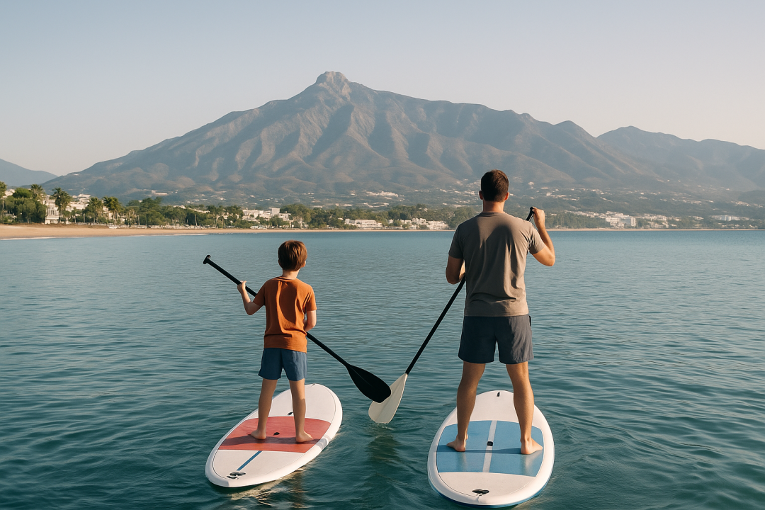 Paddlesurfing med børn i Marbella Post image 599